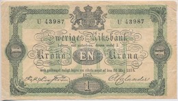 Svédország 1875. 1K T:III
Sweden 1875. 1 Krona C:F - Unclassified