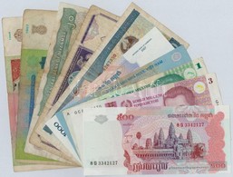 10db-os Vegyes Külföldi Bankjegy Tétel, Közte Mianmar, Üzbegisztán, Kambodzsa, Vietnám és Tádzsikisztán T:I--III
10pcs O - Unclassified