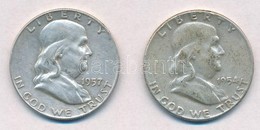 Amerikai Egyesült Államok 1950-1951. 1/2$ Ag 'Franklin' (2xklf) T:2-3
USA 1950-1951. 1/2 Dollar Ag 'Franklin' (2xdiff) C - Non Classés