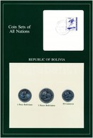 Bolivía1978. 50c-5P (3xklf), 'Coin Sets Of All Nations' Forgalmi Szett Felbélyegzett Kartonlapon T:1 
Bolivia 1978. 50 C - Unclassified