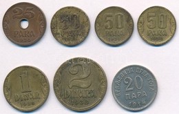 Vegyes: Jugoszlávia 1938. 25p-2D (6x) + Montenegró 1914. 20p Ni T:2,2-
Mixed: Yugoslavia 1938. 25 Para - 2 Dinara (6x) + - Unclassified