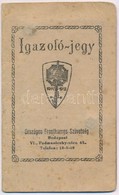 1934. 'Országos Frontharcos Szövetség' Fényképes Igazoló Jegye T:II,II- - Other & Unclassified