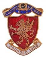 Nagy-Britannia DN 'Burnham On Sea B.C.' Zománcozott Jelvény Bowling Klub Jelvény, 'H.W. Miller Ltd.' Gyártói Jelzéssel ( - Sin Clasificación