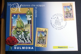 ITALY 2008.  TWO OFFICIAL MAXICARD MADONNA CHE SCAPPA SULMONA AND ANNA MAGNANI - Cartoline Maximum