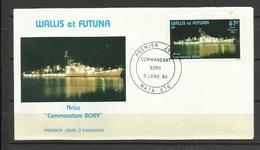Wallis Et Futuna  FDC YT A 132 Bateau Navire Aviso "commandant BORY " - Cartas & Documentos
