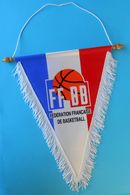 FRANCE BASKETBALL FEDERATION - Large Official Match Worn Pennant * Basket-ball Baloncesto Pallacanestro Association - Other & Unclassified