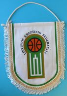 LITHUANIA BASKETBALL FEDERATION - Large Official Match Worn Pennant * Basket-ball Baloncesto Pallacanestro Association - Andere & Zonder Classificatie