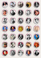 BOBBY DARIN Music Fan ART BADGE BUTTON PIN SET 1 (1inch/25mm Diameter) 35 DIFF - Musique