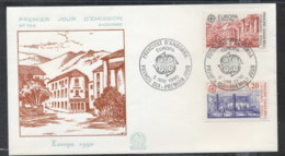 Andorra (Fr.) 1990 Europa Post Offices FDC - Lettres & Documents