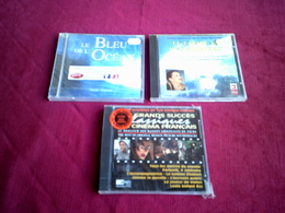 COLLECTION DE 3 CD ALBUMS  DE BANDE ORIGINAL DE  FILM ° LE CHATEAU DES OLIVIERS + LE BLEU DE L'OCEAN + LES SUCCES DU CIN - Musique De Films