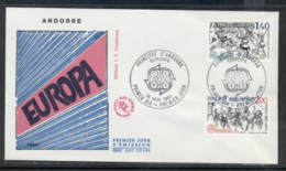 Andorra (Fr.) 1981 Europa Folklore FDC - Cartas & Documentos