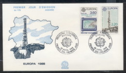 Andorra (Fr.) 1988 Europa Transport & Communication FDC - Cartas & Documentos