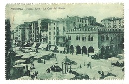 M07866 "VERONA-PIAZZA ERBE-LE CASE DEL GHETTO" ANIMATA-GIORNO DI MERCATO CART ORIG. SPED. 1916 - Verona