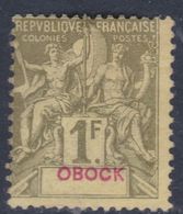 Obock N° 44 (.)  Type Groupe : 1 F. Olive, Neuf Sans Gomme Sinon TB - Unused Stamps