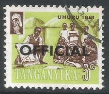 Tanganyika. 1961 Official. 5c Used. SG O1 - Tanganyika (...-1932)