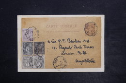 MONACO - Entier Postal + Complément Monaco / Français Voyagé Sur Enveloppe Pour Londres En 1914, Obl. Ambulant - L 26340 - Entiers Postaux