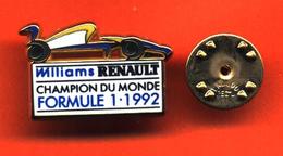 Pin's Arthus Bertrand Williams Renault  Formule 1 Champion Du Monde 1992 - Renault