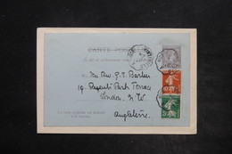 MONACO - Entier Postal + Complément  Français Voyagé Sur Enveloppe Pour Londres En 1914, Obl. Ambulant - L 26343 - Entiers Postaux