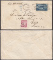 Cuba - Lettre 1927 PA1 Vers Paris - Taxe (DD) DC2657 - Covers & Documents