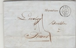Lettre Cachet PARIS 26/6/1851 Taxe Manuscrite 25 Pour Privas Ardèche - 1849-1876: Klassieke Periode