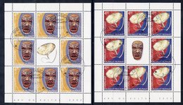 GREENLAND 2002 Cultural Heritage Sheetlets Of 8 Stamps, Cancelled.  Michel 379-80 - Blocchi