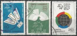 TURKEY 1974 - Mi. 2335-37 O, Centenary Of The Universal Postal Union UPU - Gebruikt