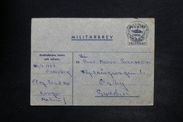 SUÈDE - Entier Postal Militaire Voyagé - L 26378 - Militares