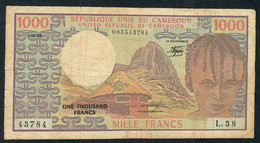 CAMEROUN P16d 1000 FRANCS 1983  #L.38    VF 1 P.h. - Cameroun