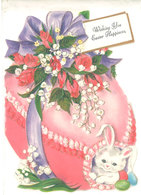 Découpis - Lapin Et Oeuf Fleuri - Wishing You Easter Happiness - 2 Volets     (112224) - Dieren