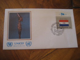 NEW YORK UN 1989 UNICEF Flag Series Zulu Tribe FDC Cancel Cover SOUTH AFRICA RSA - Covers & Documents