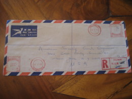 SALISBURY 1971 To New York USA Meter Mail Cancel Registered Air Mail Cover RHODESIA British Colonies - Rhodesien (1964-1980)