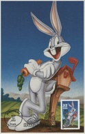 120-01 USA Carte Souvenir - Bugs Bunny Autocollant 32 - 22-05-1997 91505 Burbank 18x11.5 - Cartoline Maximum