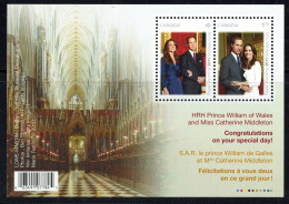 2011   Royal Wedding   HRH William Of Wales  Souvenir Sheet Of 2 Different Sc 2465a  MNH - Neufs