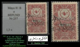 EARLY OTTOMAN SPECIALIZED FOR SPECIALIST, SEE...Mi. Nr. 739 - Mayo 81 B - Auflagenanteil 15.307 Stück -R- - 1920-21 Anatolie