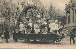 Carnaval. Cavalcade Mi Careme 1922 . Nancy . Char Syndicat Alimentation. Cuisinier . Cook. Chef - Carnaval