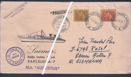 Paquebot Of The Cruise Augustus, From Italy With Obliteration Rocha Conde Óbidos, Lisbon. Alcântara Dock Terminal. Rare - Briefe U. Dokumente