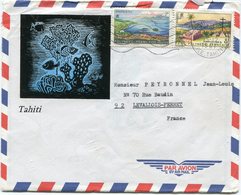 POLYNESIE LETTRE PAR AVION DEPART PAPEETE 15-12-1967 ILE TAHITI POUR LA FRANCE - Lettres & Documents