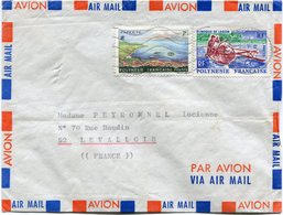 POLYNESIE LETTRE PAR AVION DEPART PAPEETE ?-?-196? ILE TAHITI POUR LA FRANCE - Storia Postale