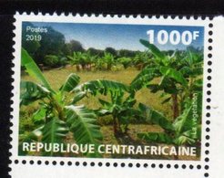 CENTRAL AFRICAN REPUBLIC, CAR, 2019, MNH, TREES, FRUIT, BANANA TREES, 1v - Otros