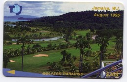 JAMAIQUE REF MV CARDS JAM-19B 200$ Annee 1993 CN : 19JAMB GOLFERS PARADISE PALMIER - Jamaica