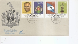 Ciskei - Indépendance ( FDC De 1981 à Voir) - Ciskei