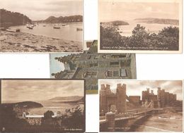 FIVE OLD POSTCARDS OF CONWY WALES - Caernarvonshire