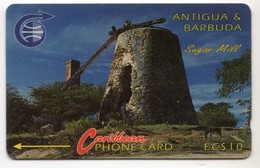 ANTIGUA & BARBUDA CARAIBES MV Cards ANT-4A  Sugar Mill 10$ CN 4CATA - Antigua U. Barbuda