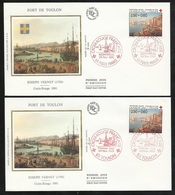 2 FDC Lettres Illustrées Premier Jour Toulon Et Montréal 30/11/1991  N°2733 Croix Rouge  TB   - 1990-1999