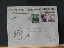 79/850A  LETTRE  EGYPT  POUR LA BELG.  1947 - Covers & Documents