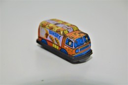 Vintage TIN TOY CAR : Maker UNKNOWN - BAKERY CAR - 5cm - TAIWAN - 1960's - - Collectors E Strani - Tutte Marche