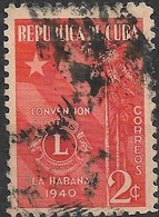 1940 Lions International Convention, Havana - 2c - Lions, Emblem, Flag And Palms AVU - Oblitérés