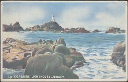 La Corbiere Lighthouse, Jersey, 1950 - RA Series Postcard - La Corbiere