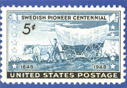 Philatélie - Reproduction De Timbre - United States Postage - Swedish Pioneer Centennial - Attelage De Boeufs - Autres & Non Classés