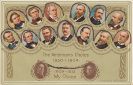 1908 Presidential Campaign 'Americans Choice 1850-1904' Taft/Sherman Ticket For 1908, C1900s Vintage Postcard - Präsidenten